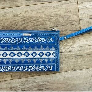 Elegant Blue and White Clutch
